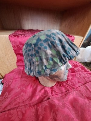 WW2 German Pea Dot 44 Camo HBT Helmet Cover Field Made Erbsenmuster Stamped - Image 14