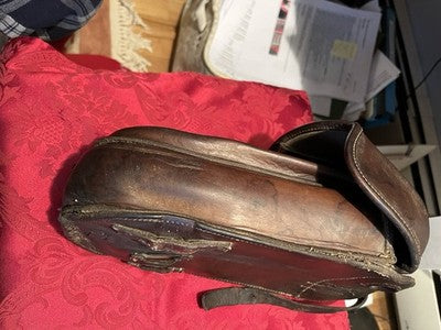 V.Rare Pair WW1 German Cavalry Saddlebags Reissued WW2 Troops Leather - Image 15