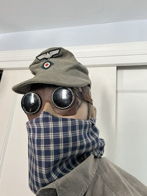 WW2 German Wehrmacht Rommel Afrika Korps Leather Dust Goggles Mint Condition