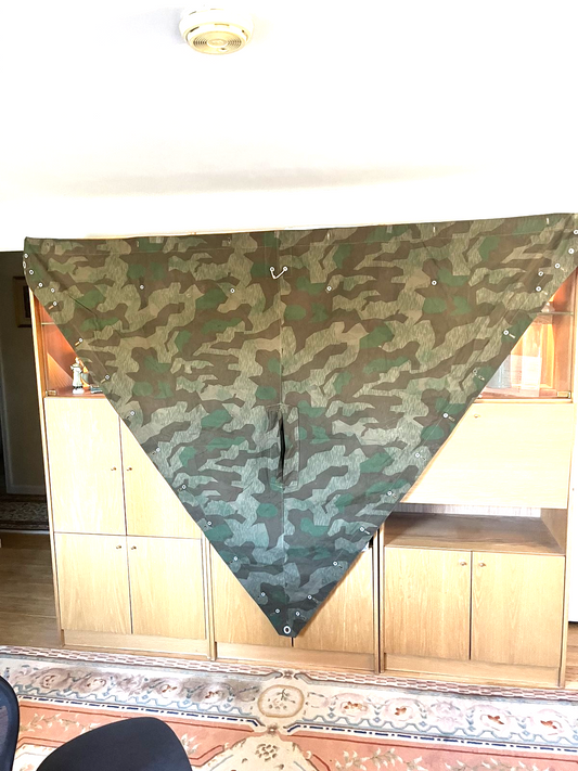 Original WW2 German Wehrmacht Canvas Zeltbahn Shelter Quarter Splinter Oak Camo