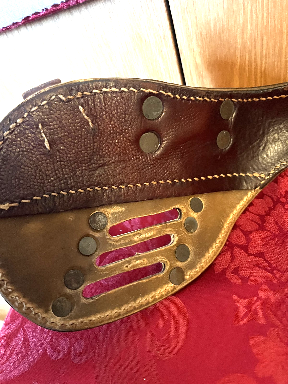 WW2 German Cavalry Leather Overthrow Coupling Device Sattel Uberwurf 34 1943 CEA - Image 6