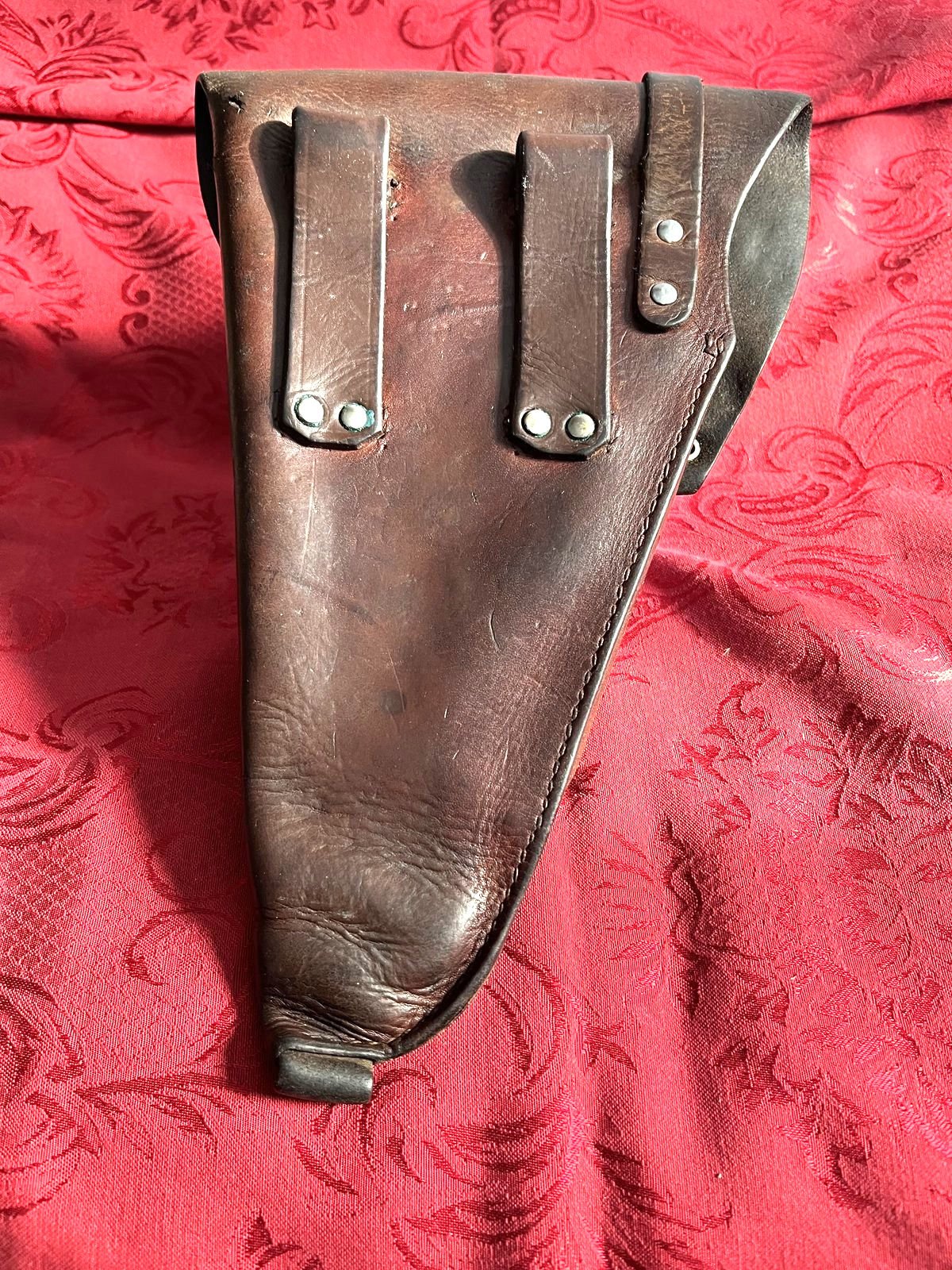 Original WW2 Finnish Air Force Pilots Leather Lahti Pistol Holster - Image 2