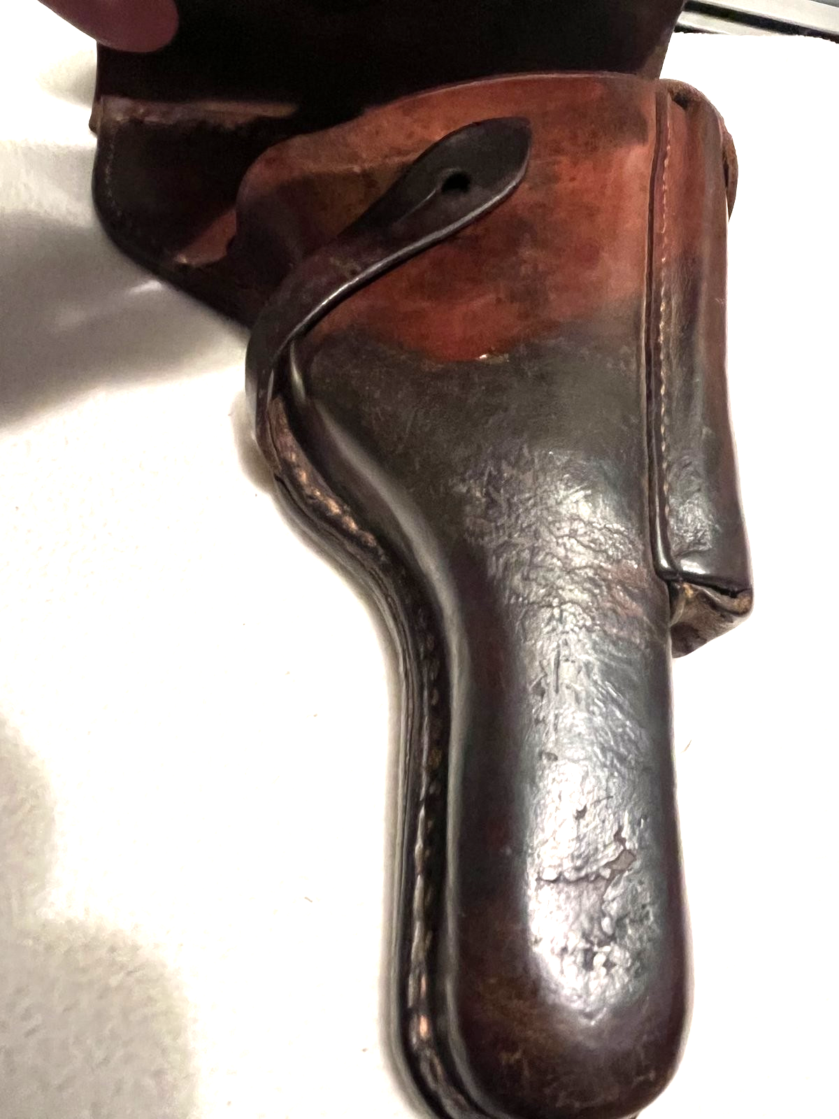 WW2 Bulgarian P08 Luger Leather Pistol Holster German Eagle Stamp P38 1908 Brown - Image 2