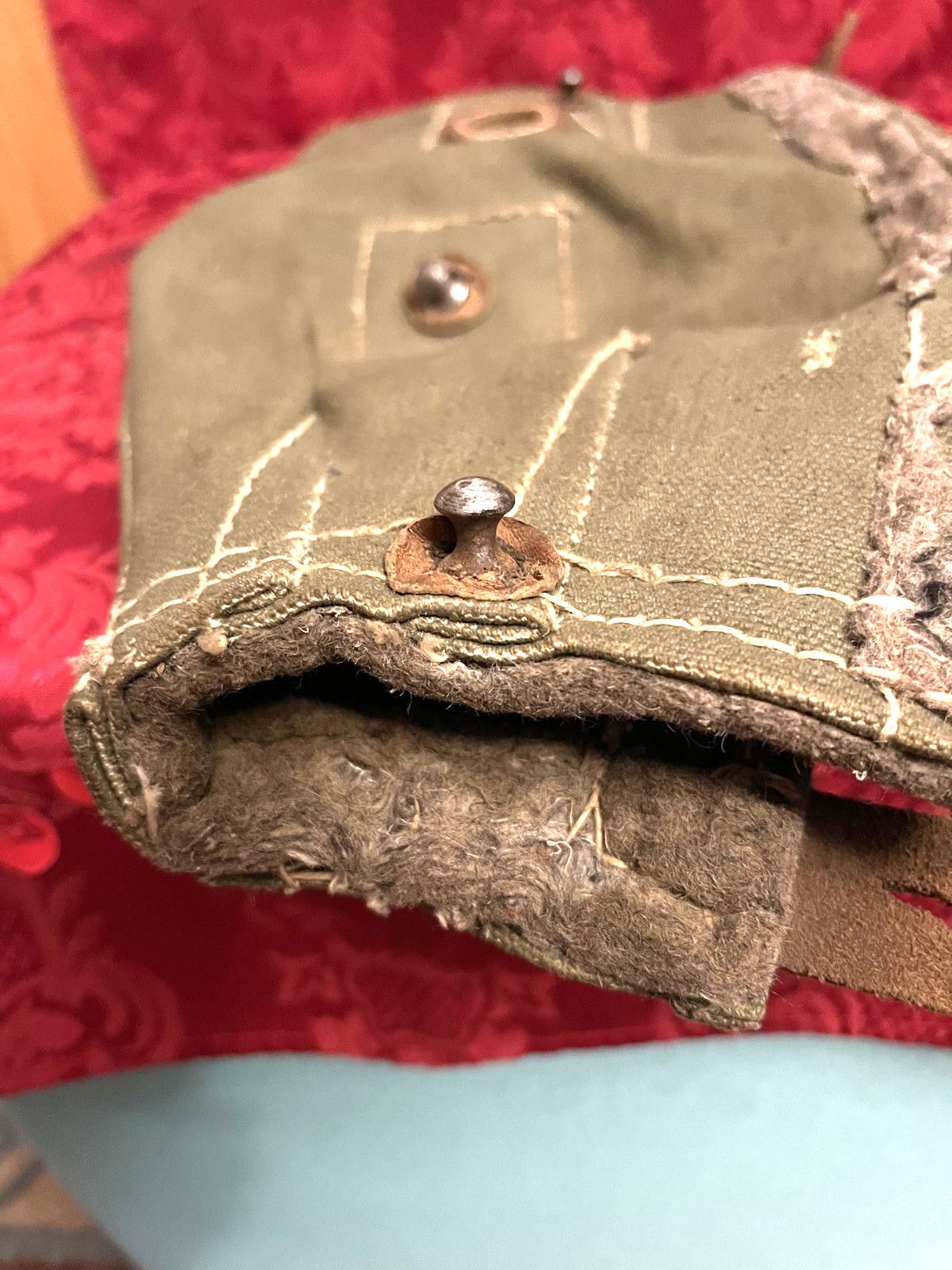 WW2 German Wehrmacht MG42 Canvas Leather Action Cover Breach Eagle Stamp - Image 8