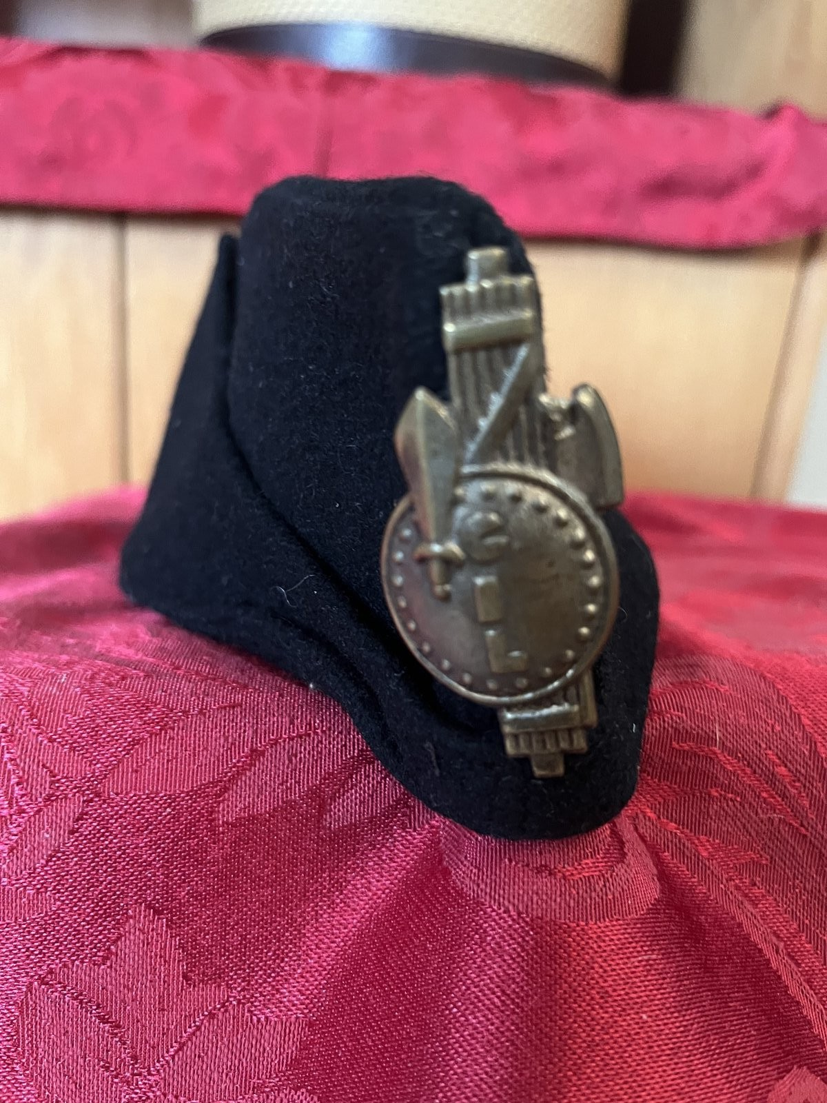 WW2 Italian GIL Youth Garrison Cap Black Wool MINT Overseas Hat Giventu Italiana - Image 2