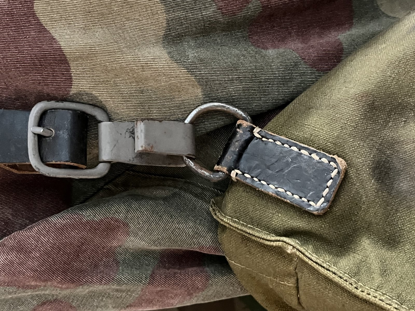 WW2 German Wehrmacht 1941 Olive Canvas Rucksack Backpack Maker Marked DAK Africa - Image 4