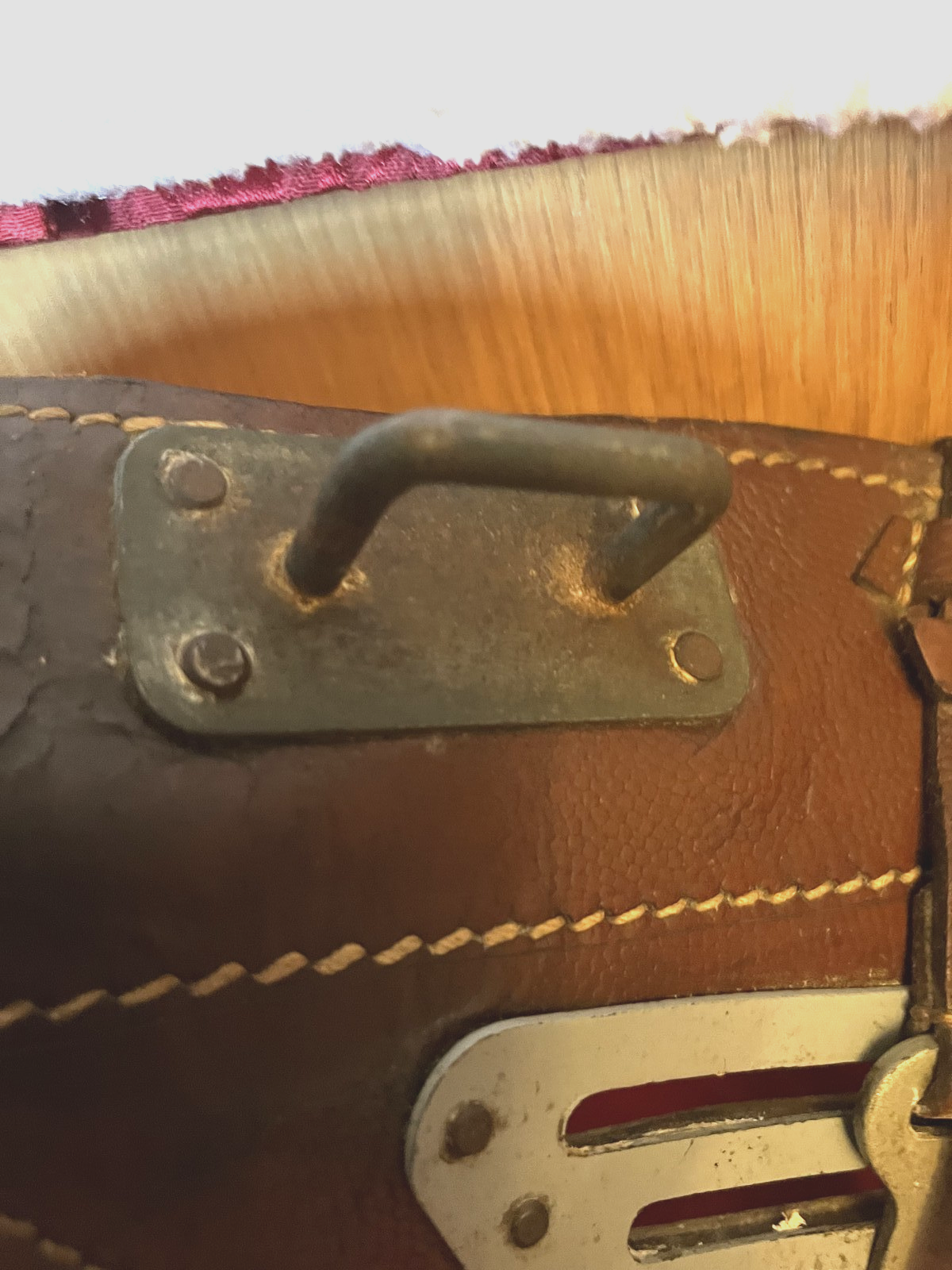 WW2 German Cavalry Leather Overthrow Coupling Device Sattel Uberwurf 34 1943 CEA - Image 2