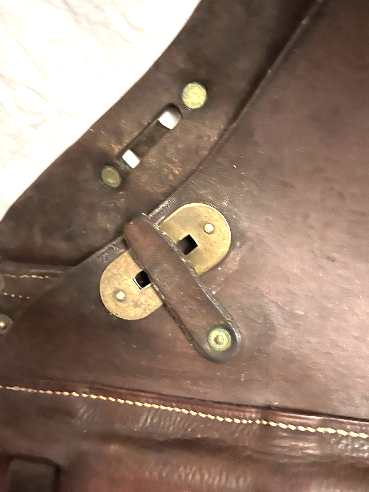 Original WW1 US McClellan Russet Leather Saddlebags Trooper Signed Cavalry Gear - Image 9