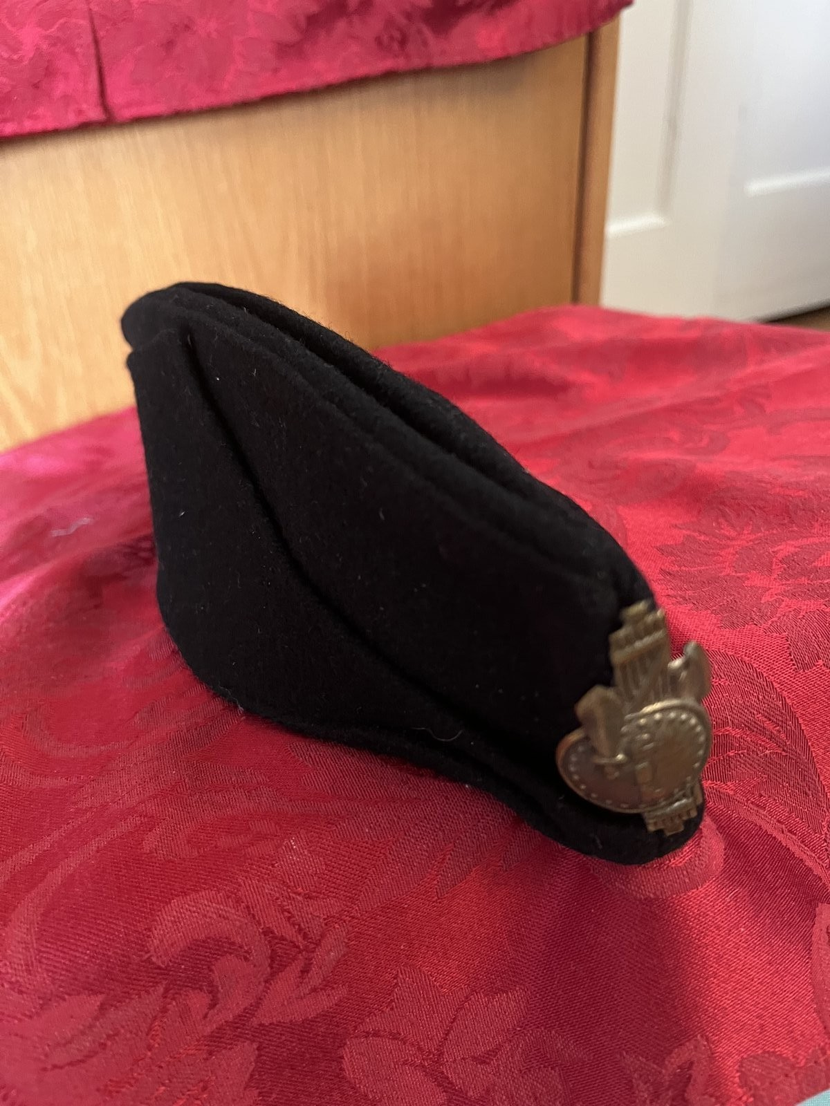 WW2 Italian GIL Youth Garrison Cap Black Wool MINT Overseas Hat Giventu Italiana