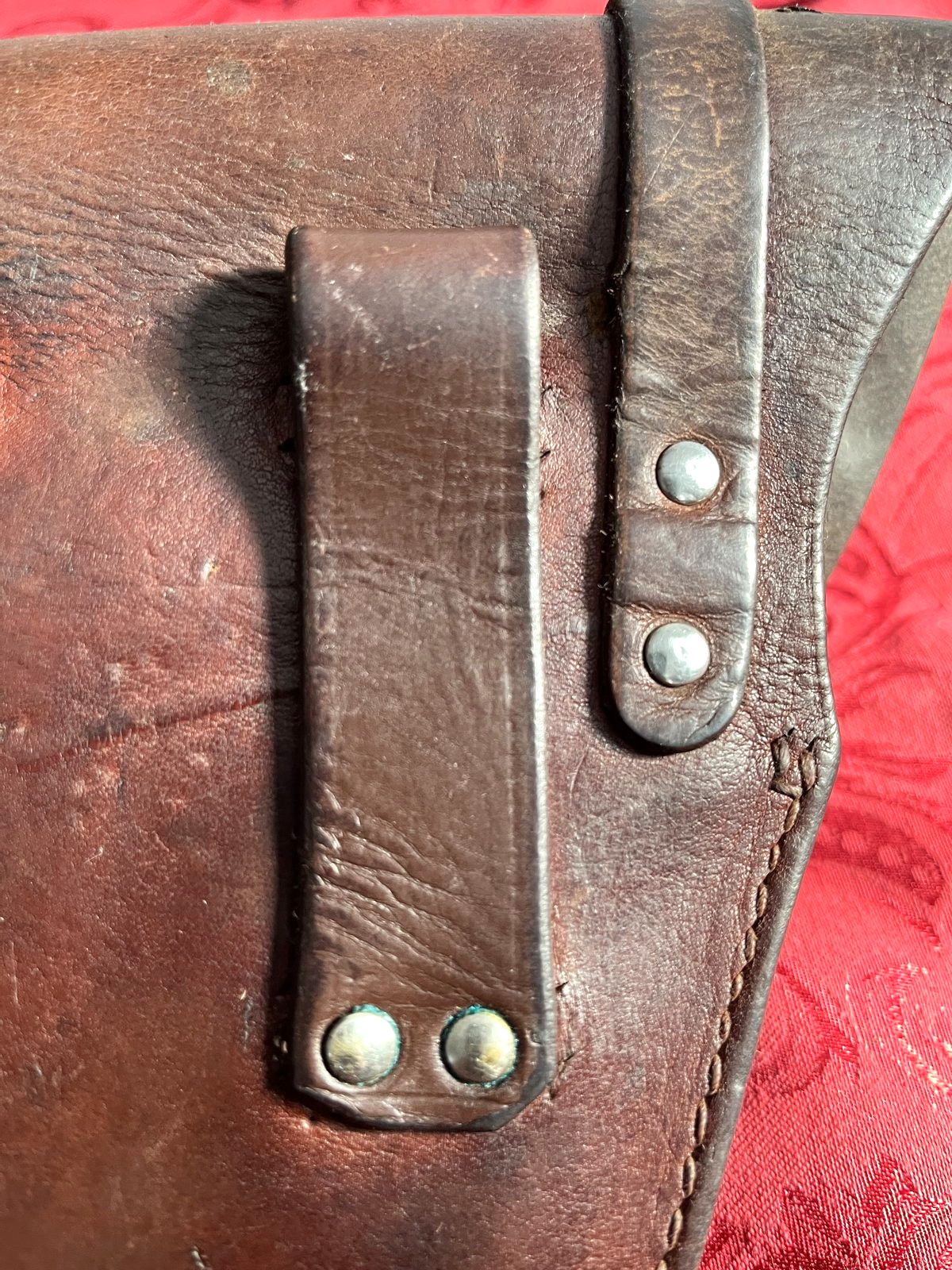 Original WW2 Finnish Air Force Pilots Leather Lahti Pistol Holster - Image 7