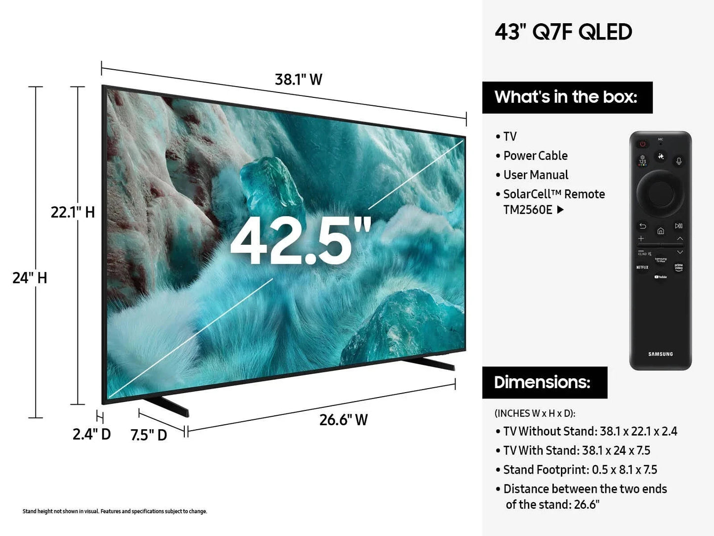 Samsung 43 inch Class Q7F Series QLED 4K Smart TV with Vision AI - 2025 Model - Image 5