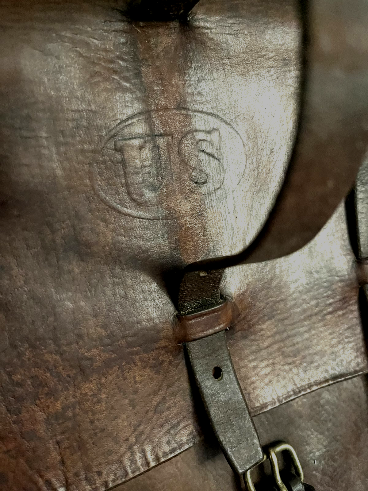 Original WW1 US McClellan Russet Leather Saddlebags Trooper Signed Cavalry Gear - Image 5