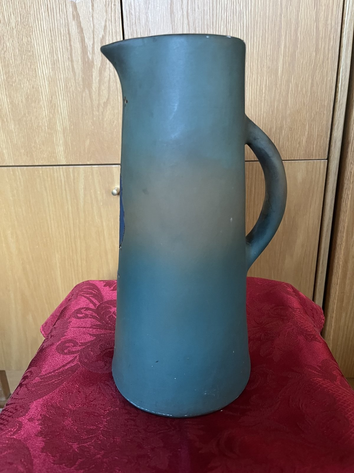 Early 20thC Weller Dickinsonware Pottery Pitcher Medieval Jester Mint 11.5" 590 - Image 3