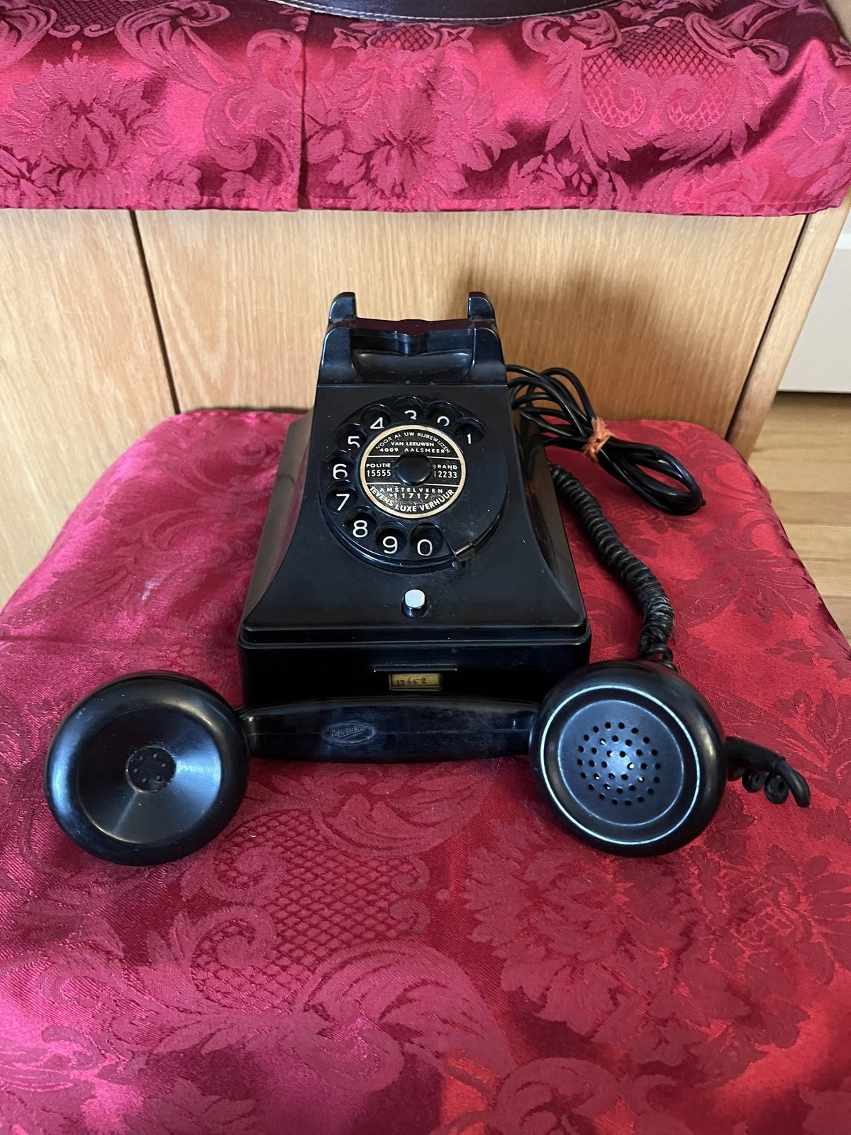Vintage WW2 Swedish Ericsson Rotary PRT Dutch German Field Telephone MINT 4 - Image 4