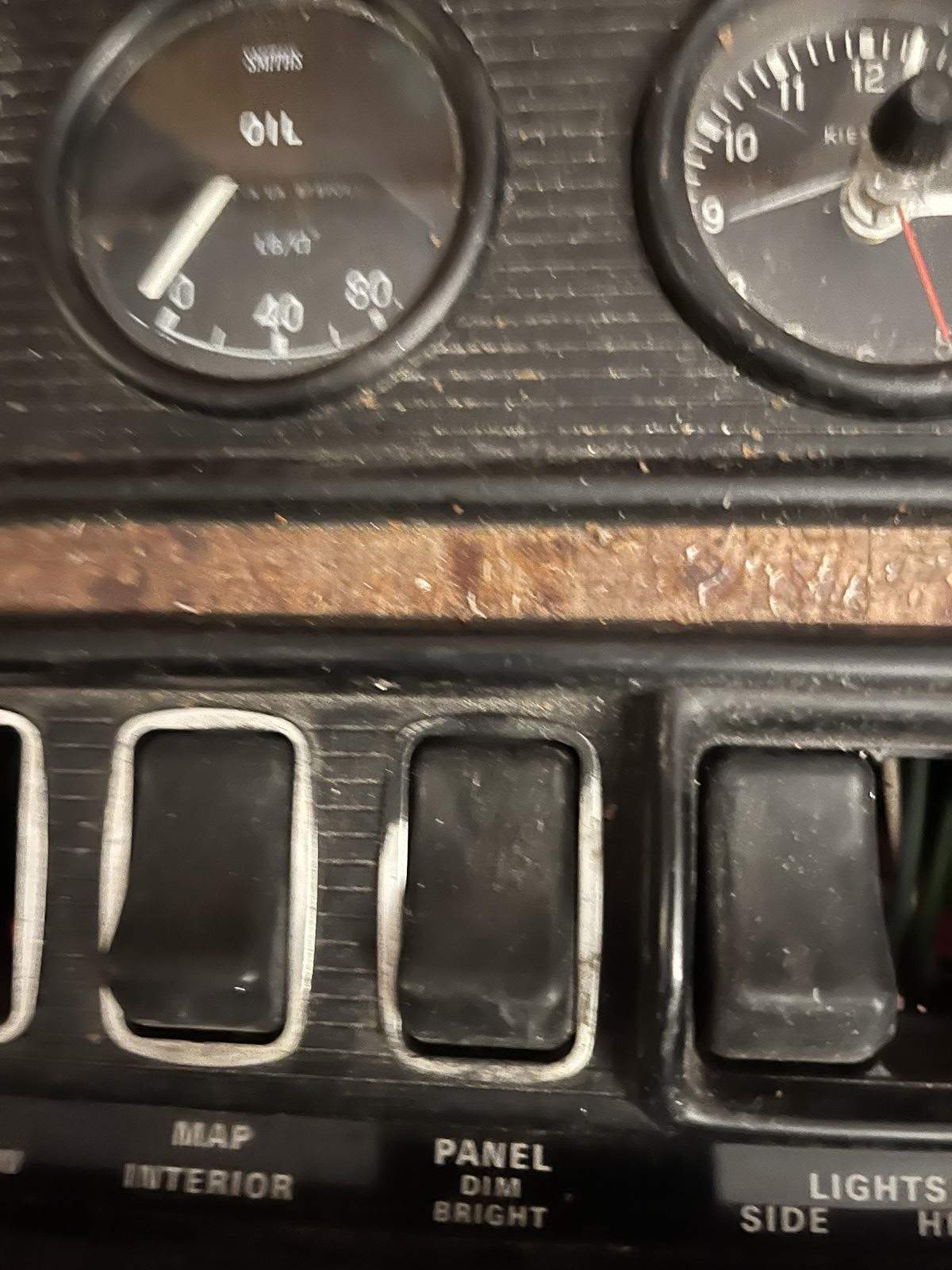 Jaguar Smith Gauges Dashboard XJ Series 1 XKE E Type 1968-73 Walnut Fuel Oil H2O - Image 6