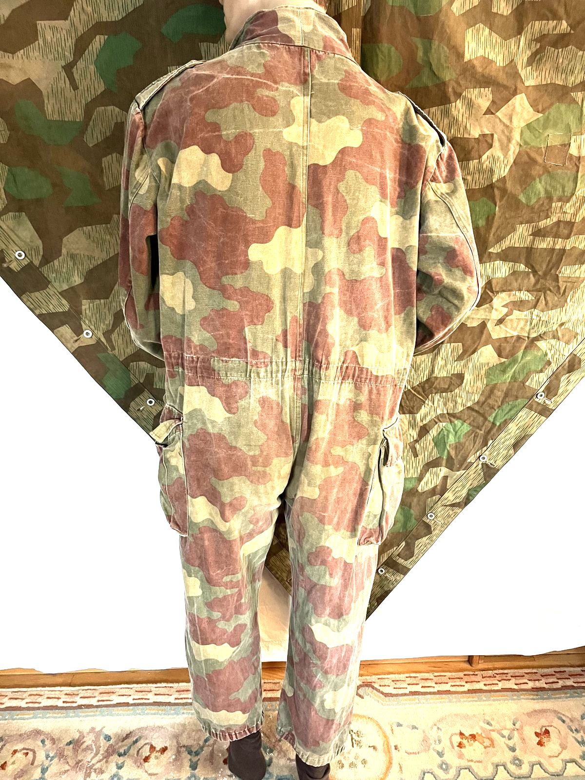 German WW2 Italian Telo Mimetico Camo Panzer Tanker Coverall Suit 44-46 Cotton - Image 2