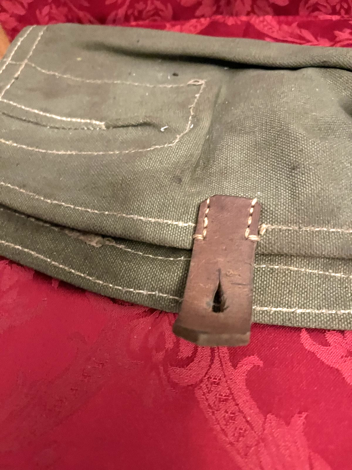 WW2 German Wehrmacht MG42 Canvas Leather Action Cover Breach Eagle Stamp - Image 10