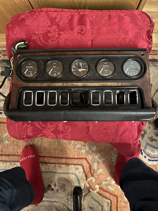 Jaguar Smith Gauges Dashboard XJ Series 1 XKE E Type 1968-73 Walnut Fuel Oil H2O