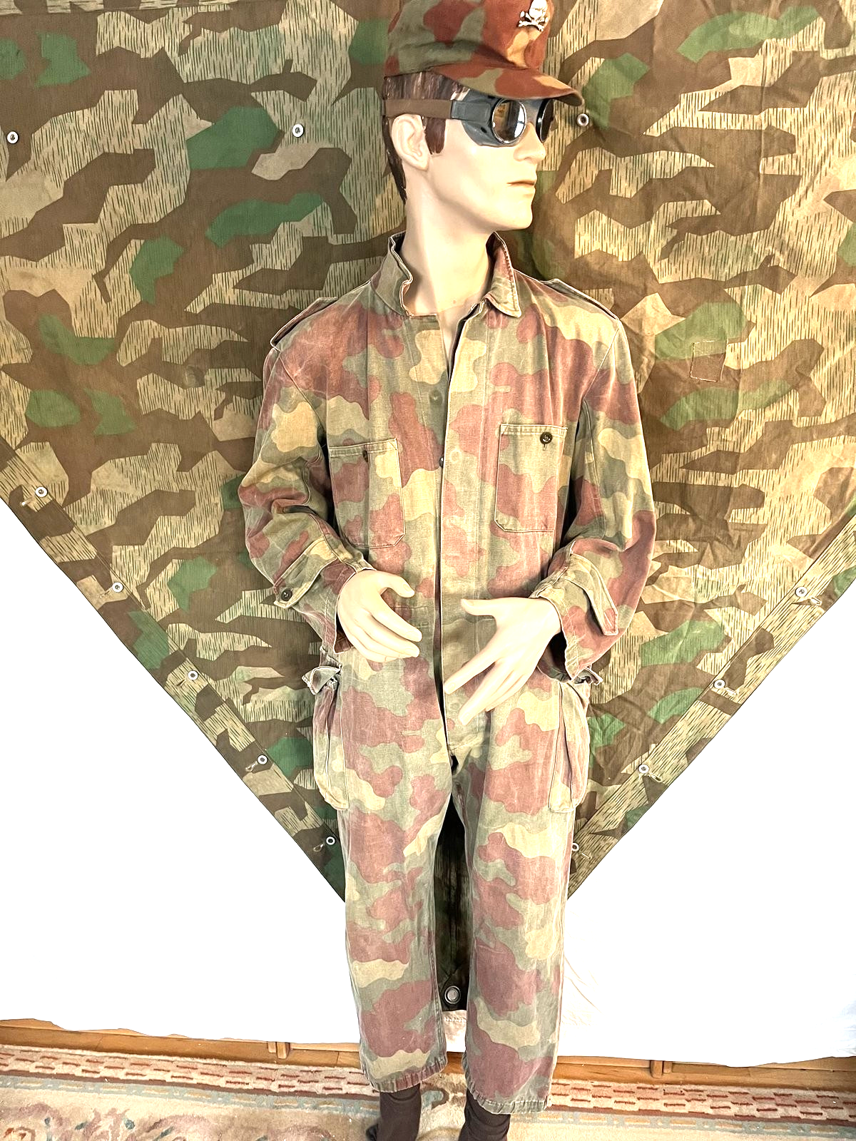 German WW2 Italian Telo Mimetico Camo Panzer Tanker Coverall Suit 44-46 Cotton