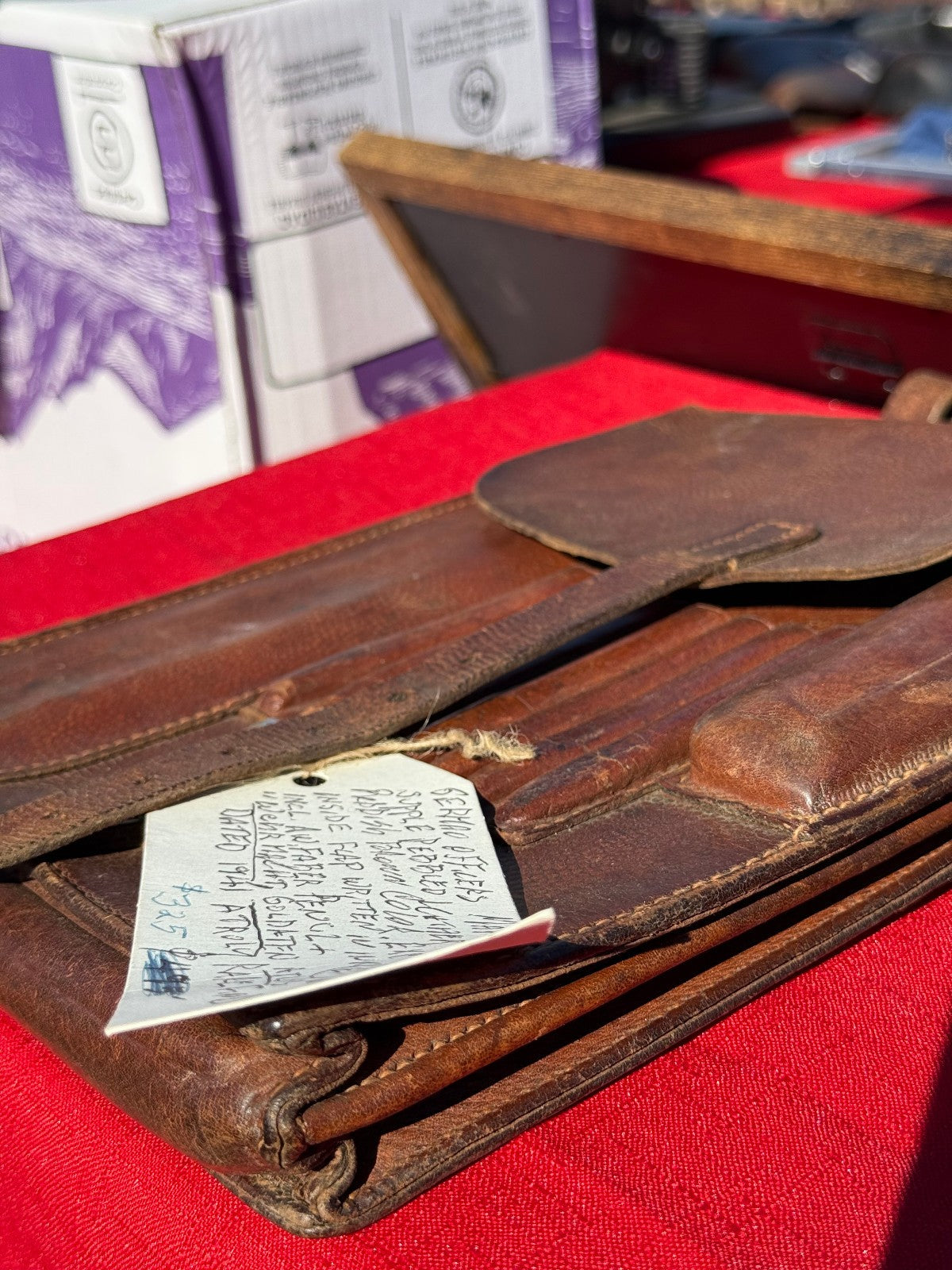 Mint Condition WW2 German Wehrmacht Officer's Map Case with 4'x4' Military Map - Image 3