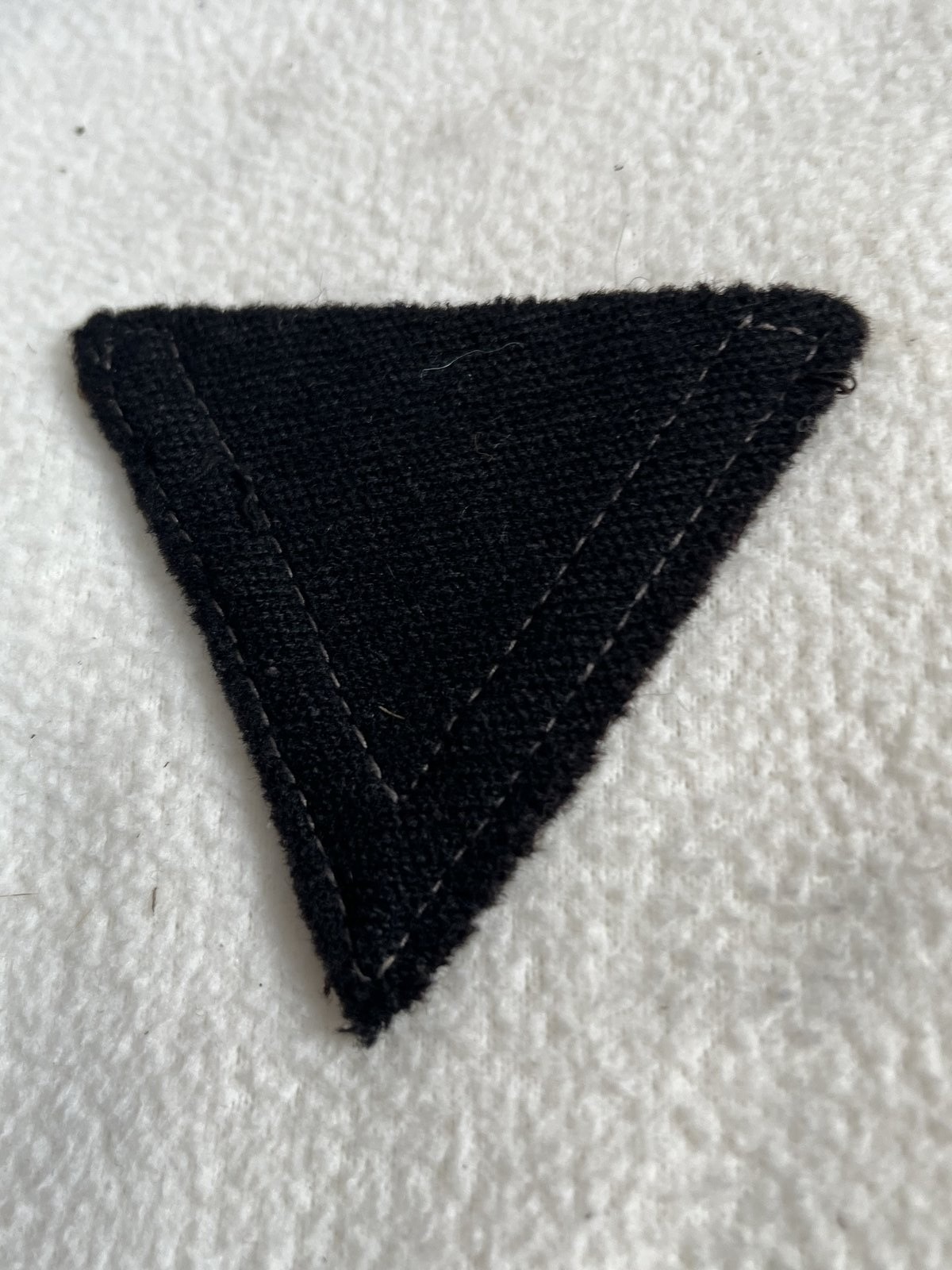 Original German WW2 Sturmmann Rank Patch Waffen Elite Black Wool M36 Silver Rank - Image 2