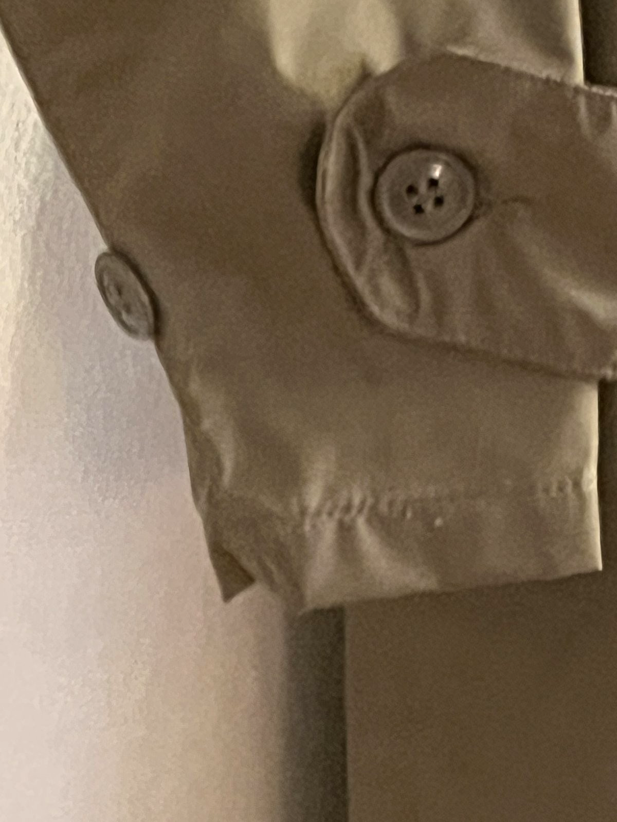 WW2 US Army Officer Lightweight Raincoat Taupe 44L Hallberg Stock 8405-634-4927 - Image 5