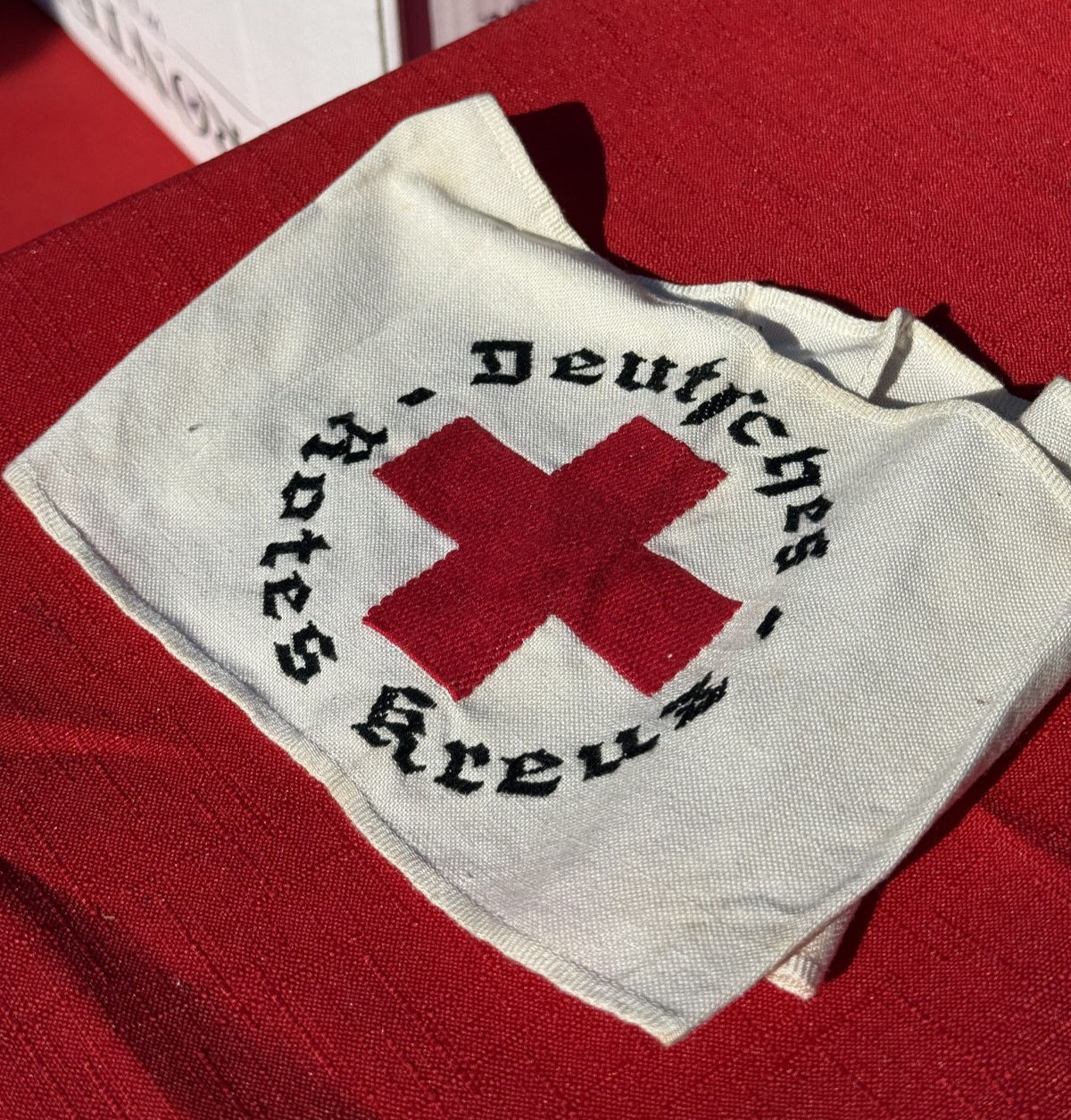 100 % Authentic German WWII Red Cross Armband - Deutsches Rotes Kreuz (DRK)